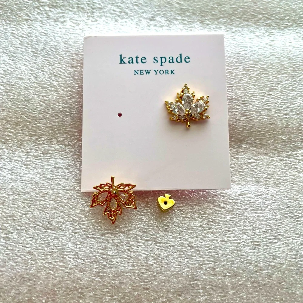 Kate Spade ♠️ Leaf Earring - Picture 2 of 2